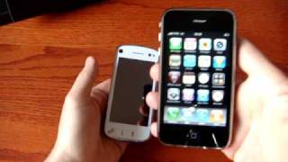 Apple iPhone 3G S vs Nokia N97 Eng Unboxing [upl. by Britta]