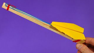 Cómo hacer un lanzador de aviones de papel con materiales reciclados [upl. by Kcirnek]