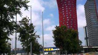 Plaza de Europa Hospitalet de Llobregat con el hotel Porta Fira Barcelona [upl. by Searby574]