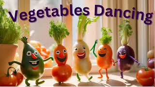 Vegetables Dancing video  creative video with ai vegetables trending video ai [upl. by Ardnwahs]