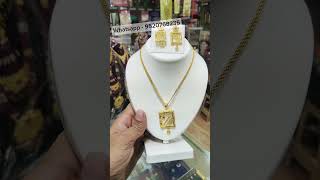 One gram gold plated chain pendle set chainpendent jwelry imitationjewellery artificialjewelery [upl. by Havelock]