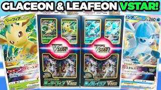 Pokemon Leafeon amp Glaceon VSTAR Japanese Star Birth Special Card Box Set Opening [upl. by Yazbak]