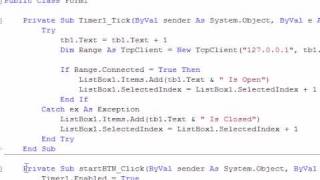 VBNET  How To Make A Simple Port Scanner Using The Sockets NameSpace  DETAILED SIMPLE TUTORIAL [upl. by Hadeehuat]