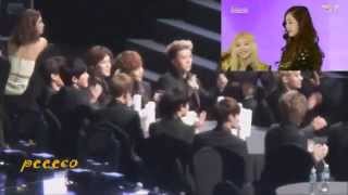 140212 EXO REACTION TO SNSDI Got a boy 3rd Gaon Chart Award [upl. by Haley935]