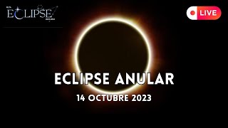 ECLIPSE SOLAR ANULAR en vivo  Transmisión con telescopio  14 de octubre 2023 [upl. by Milan]