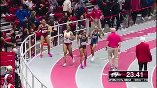 Razorback Invitational 2024 Women’s 200m Dash Heat 11 [upl. by Ataner300]