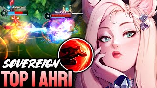 WILD RIFT AHRI  TOP 1 AHRI GAMEPLAY  SOVEREIGN RANKED [upl. by Akimert]