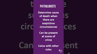 The Role of Pathologists  60 Second Criminology WJEC Level 3 Unit 3 [upl. by Fink230]