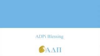 ADPi Blessing Alpha Delta Pi Song [upl. by Annawad]