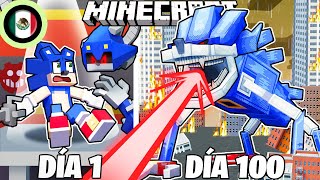 ¡Sobreviví 100 DÍAS como METAL SHIN SONIC en Minecraft HARDCORE [upl. by Airpac]