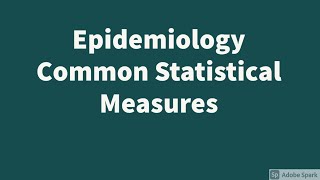 Epidemiology Measures of Disease Prevalence Cumulative Incidence and Incidence Rate [upl. by Dominga489]