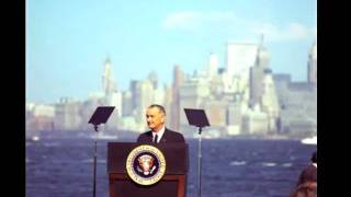 Remarks at the Signing of the Immigration Bill Liberty Island New York October 3 1965 [upl. by Aneeb621]