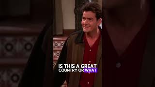 Two And A Half Men  Charlie Harper Loves America shorts twoandahalfmen funny [upl. by Annayd312]