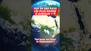 TOP 20 PAYS AFRICAINS LES PLUS RICHES 🤑🌍 shorts riche afrique pays africain [upl. by Lasiaf]