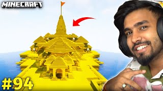 FINALLY TECHNO GAMERZ BUILD A BIGGEST RAM MANDIR IN MINECRAFT 94 I TECHNO GAMERZ I UJJWAL GAMING [upl. by Klayman]