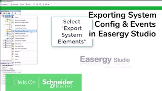 Exporting System Configuration amp Events in Easergy Studio  Schneider Electric Support [upl. by Llirrehs]