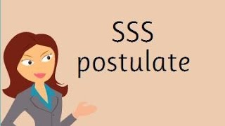 SSS postulateGeometry Help [upl. by Cyrill]