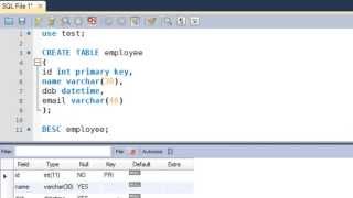 SQL Tutorial  9 Create Table Statement [upl. by Cthrine757]