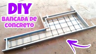 Faça você mesmo PIA DE CONCRETO  BANCADA DE CONCRETO DIY [upl. by Roselani]