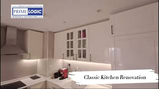 Classic Kitchen renovation Dubai Painted Kitchen Cabinets Premium Quality Kitchen Renovation [upl. by Zenger787]