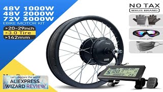 MXUS Brand Electric Bike Conversion Kit 2029Inch 700C 48V 1000W 72V 3000W Review [upl. by Akcirehs]