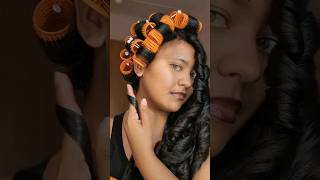 BEST CURLING METHOD EVER curly curls rollerset curlyhair hair [upl. by Folberth]