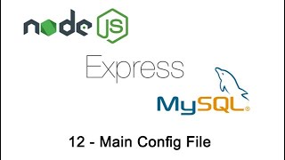 12  Nodejs amp Express  Main config file [upl. by Anelah907]