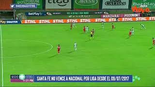 JUGADA DE BALDOMERO PERLAZA  ATLETICO NACIONAL VS INDEPENDIENTE SANTA FE [upl. by Dinnage]