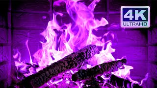 🔥 PURPLE FIREPLACE 4K Ultra HD [upl. by Blen669]