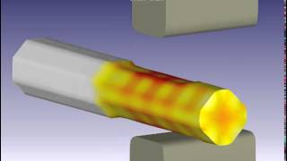 Simulazione di forgiatura  Software DEFORM  ECOTRE [upl. by Burkhart]