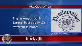 Amyotrophic Lateral Sclerosis ALS Awareness Month Proclamation [upl. by Pihc]