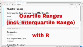 R  Quartile Ranges [upl. by Erastes]