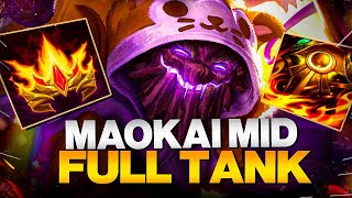 MAOKAI CHEGOU TESTANDO FULL TANK NO MID  WILD RIFT [upl. by Nonnerb]