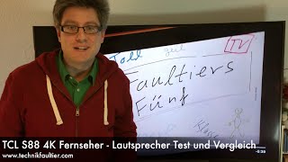 TCL S88 4K Fernseher  Lautsprecher Test und Vergleich [upl. by Baynebridge]