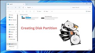 How to create Disk Partition in Windows 11 [upl. by Nosro209]