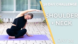 Yoga for Neck amp Shoulder Tension  30 Day Yoga Challenge [upl. by Aihsel47]