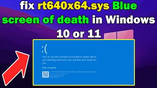 HOW TO Fix rtf64x64sys BSOD Blue Screen Error in Windows 10 or 11 [upl. by Danaher]