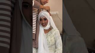 Bridal hijab rolling✨ hdmakeup hdbridalmakeup makeuptutorial hijabtutorial muslimbridalmakeup [upl. by Jessamine]