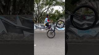 Combos en bicicleta 😱 bikelife wheelie bike stuntlife [upl. by Aihsyt]