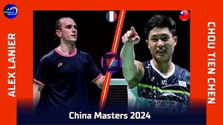 Alex Lanier FRA vs Chou Tien Chen TPE I LINING China Masters 2024 Super 750 Mens Singles R32 [upl. by Merideth]