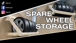 DIY Wheel Tyre Storage  Cheap Easy  Tyre Wheel Rack  Shed Build  Organisation  Ep 13 [upl. by Olihs]