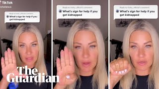 Girl rescued in US after using TikTok domestic violence hand signal [upl. by Assiron506]