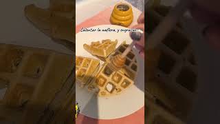 Receta GofresdeAvena cocinando gofres Gofressaludable wafles Saludable [upl. by Ia702]