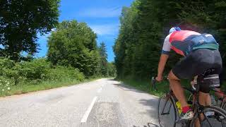 Road cycling French Alpes with near fatal case of the wobbles Col de la Croix de Fer 7 of 9 [upl. by Desireah780]