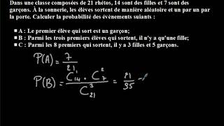 Exercices de probabilité en analyse combinatoire [upl. by Naujat]