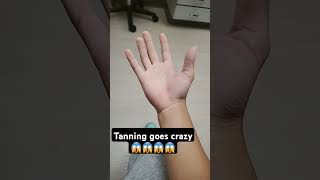 summer tans go hard 🔥 tanning summer funny skincolor fyp fypyoutube [upl. by Ardnasirhc]