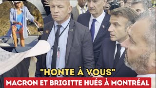 Emmanuel Macron et Brigitte hués à Montréal  Réactions sur la situation à Gaza [upl. by Akeihsal976]