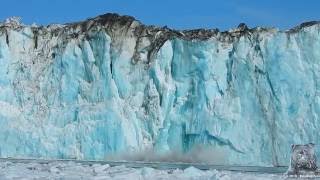 Columbia Glacier Calving  Valdez Alaska [upl. by Haelak]