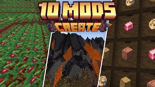 10 Mods You NEED For Minecraft Create Mod [upl. by Nannerb]