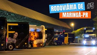 Movimentação de ônibus na Rodoviária de Maringá 5  Período noturno [upl. by Aible]